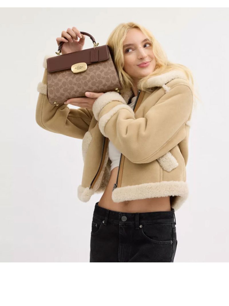 COACH Eliza Top Handle Bag In Signature Canvas - Image 5
