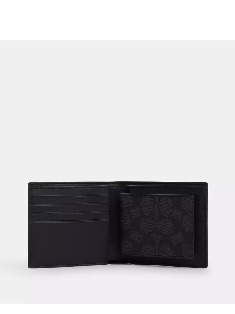 COACH Boxed 3 In 1 Wallet Gift Set In Signature Canvas - Image 2