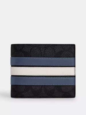 COACH 3 In 1 Wallet In Signature Canvas With Varsity Stripe