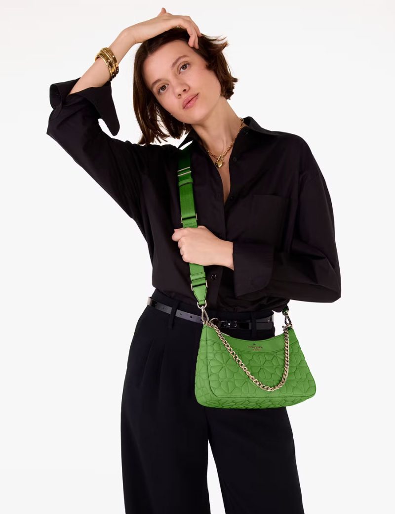 KATE SPADE Spade Flower Quilted Fabric Convertible Crossbody - Image 5
