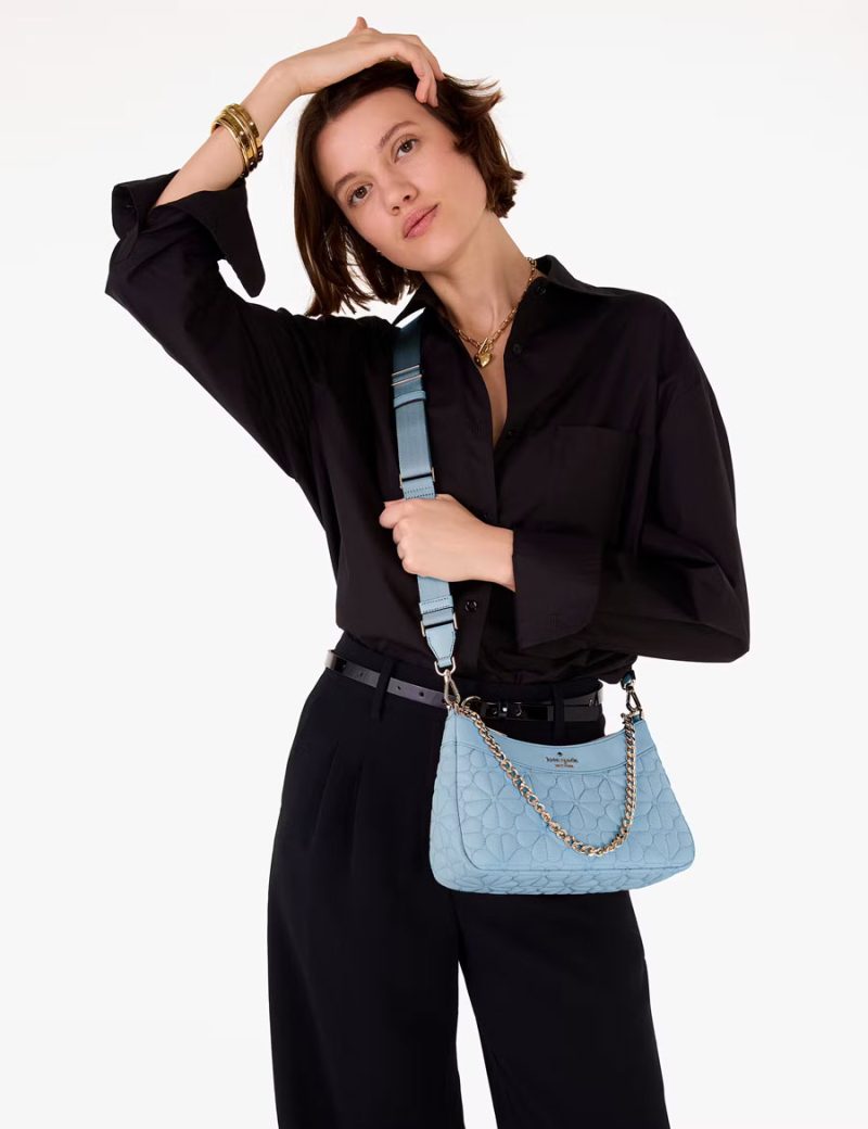 KATE SPADE Spade Flower Quilted Fabric Convertible Crossbody - Image 5