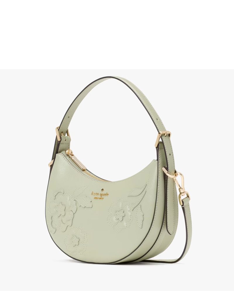 KATE SPADE Madison Floral Applique Crescent Shoulder Bag - Image 3