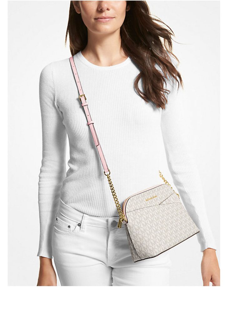 MICHAEL Michael Kors Jet Set Travel Medium Logo Dome Crossbody Bag (AS IS) - Image 3
