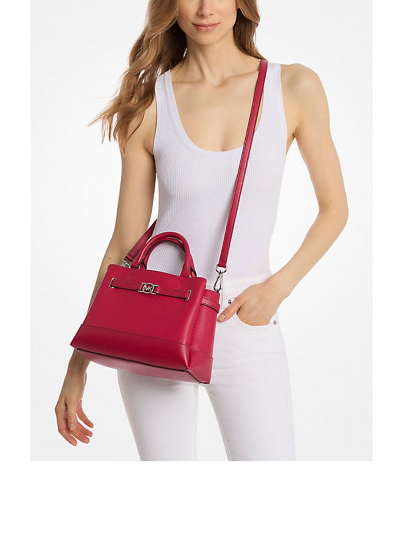MICHAEL Michael Kors Reed Small Pebbled Leather Satchel - Image 3