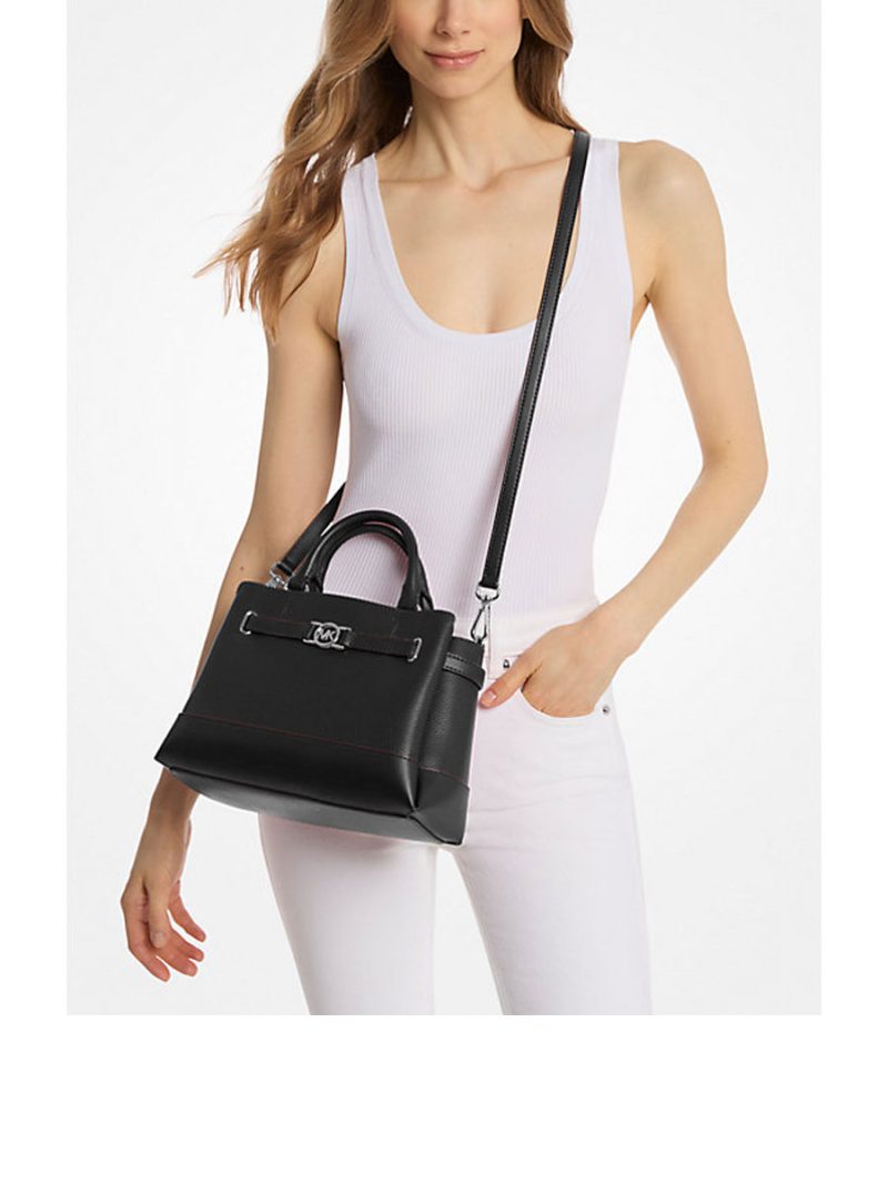 MICHAEL Michael Kors Reed Small Pebbled Leather Satchel - Image 3