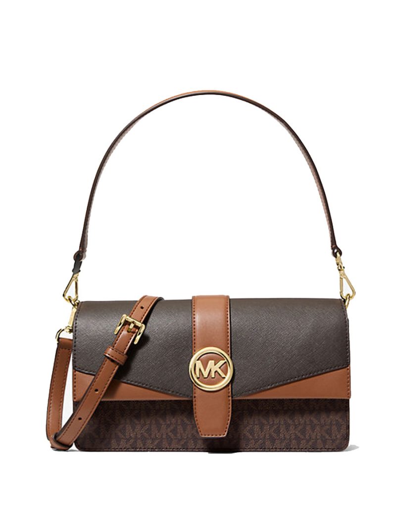 MICHAEL KORS Greenwich Medium Signature Logo Convertible Crossbody Bag