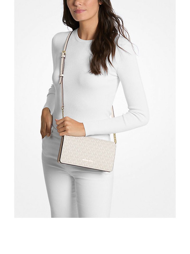 MICHAEL Michael Kors Jet Set Medium Signature Logo Crossbody Bag - Image 3