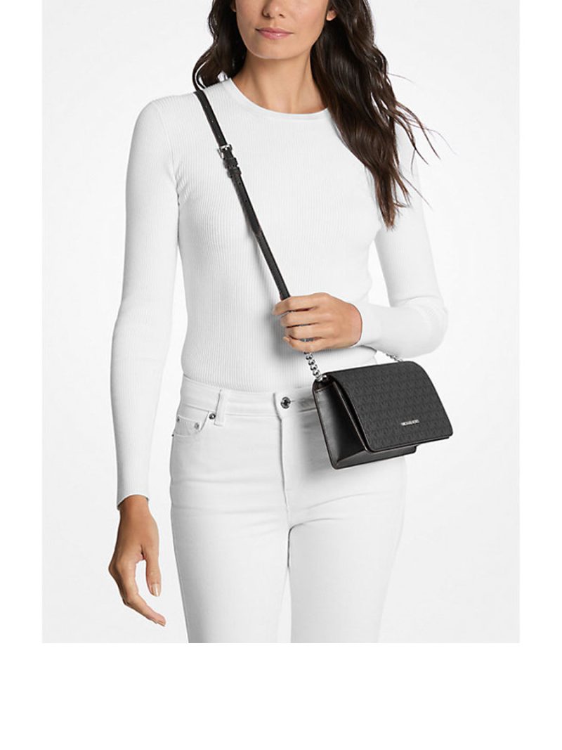 MICHAEL Michael Kors Jet Set Medium Signature Logo Crossbody Bag - Image 3