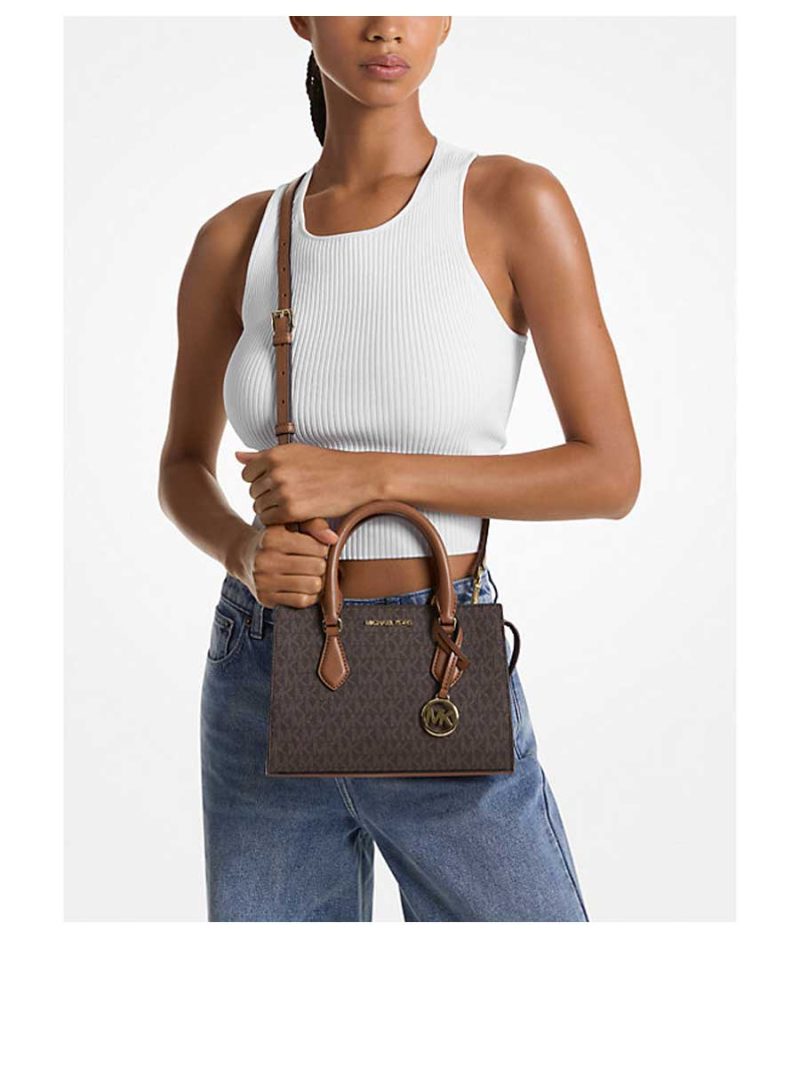 MICHAEL Michael Kors Sheila Small Signature Logo Satchel - Image 4