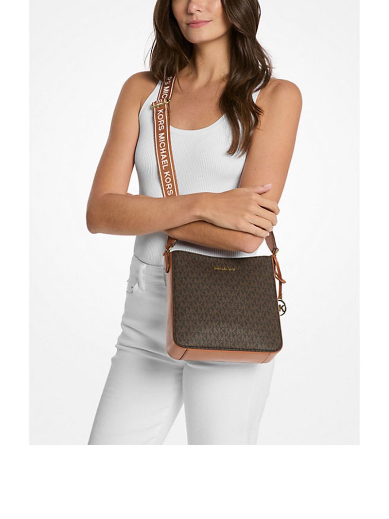 MICHAEL Michael Kors Jet Set Travel Small Signature Logo Messenger Bag - Image 4