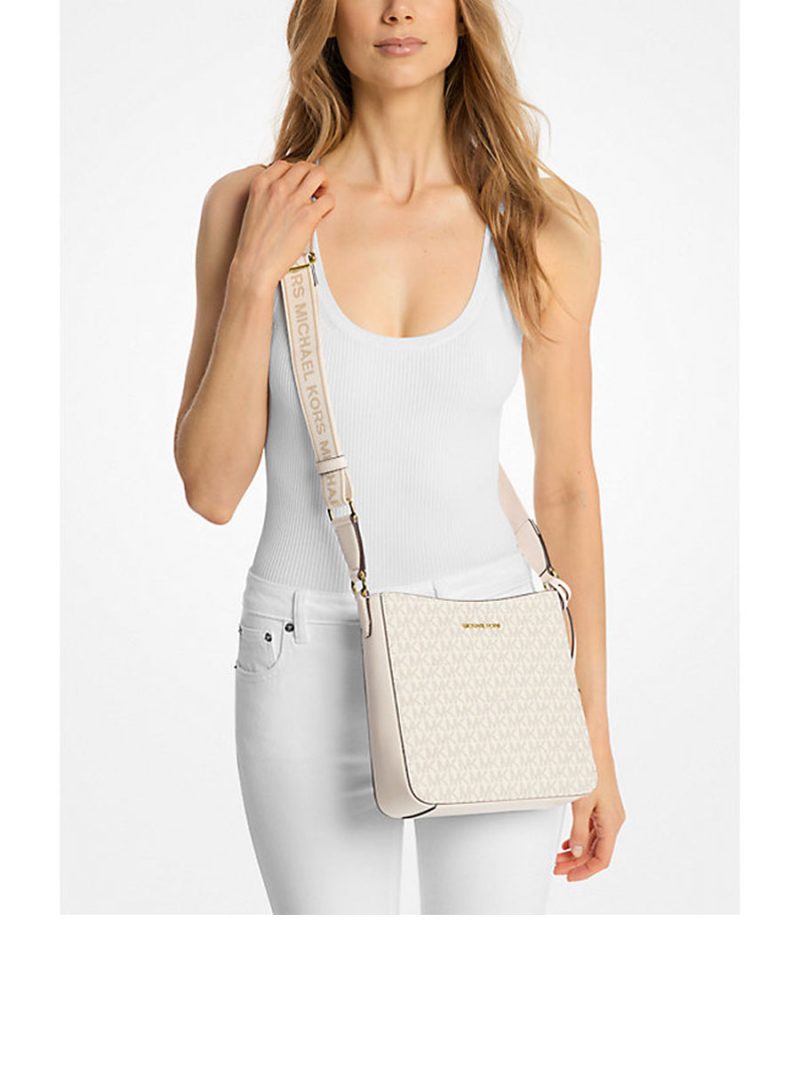 MICHAEL Michael Kors Jet Set Travel Small Signature Logo Messenger Bag - Image 4