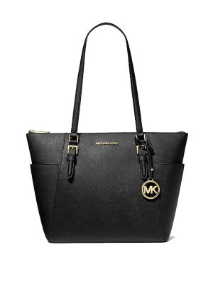 MICHAEL Michael Kors Charlotte Large Saffiano Leather Top-Zip Tote Bag