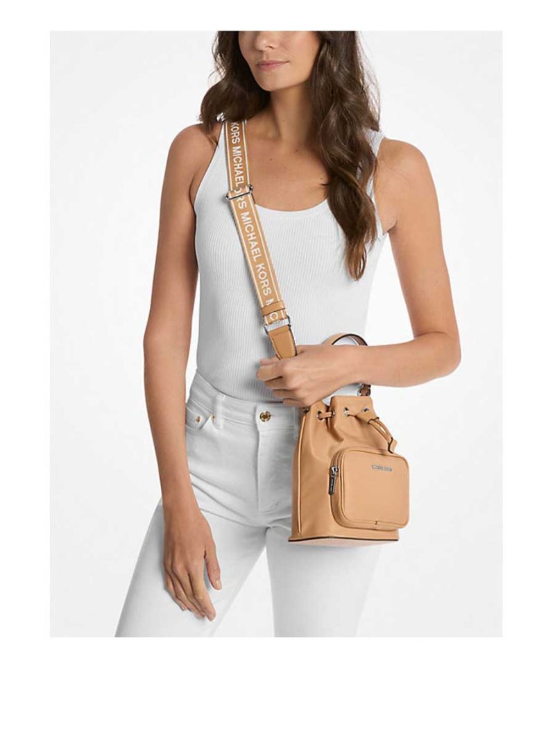 MICHAEL Michael Kors Khai Small Nylon Bucket Bag - Image 3