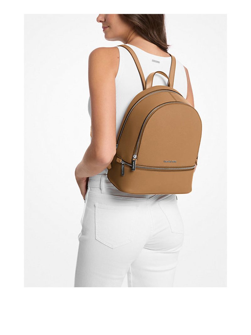 MICHAEL Michael Kors Rhea Medium Pebbled Leather Backpack - Image 3