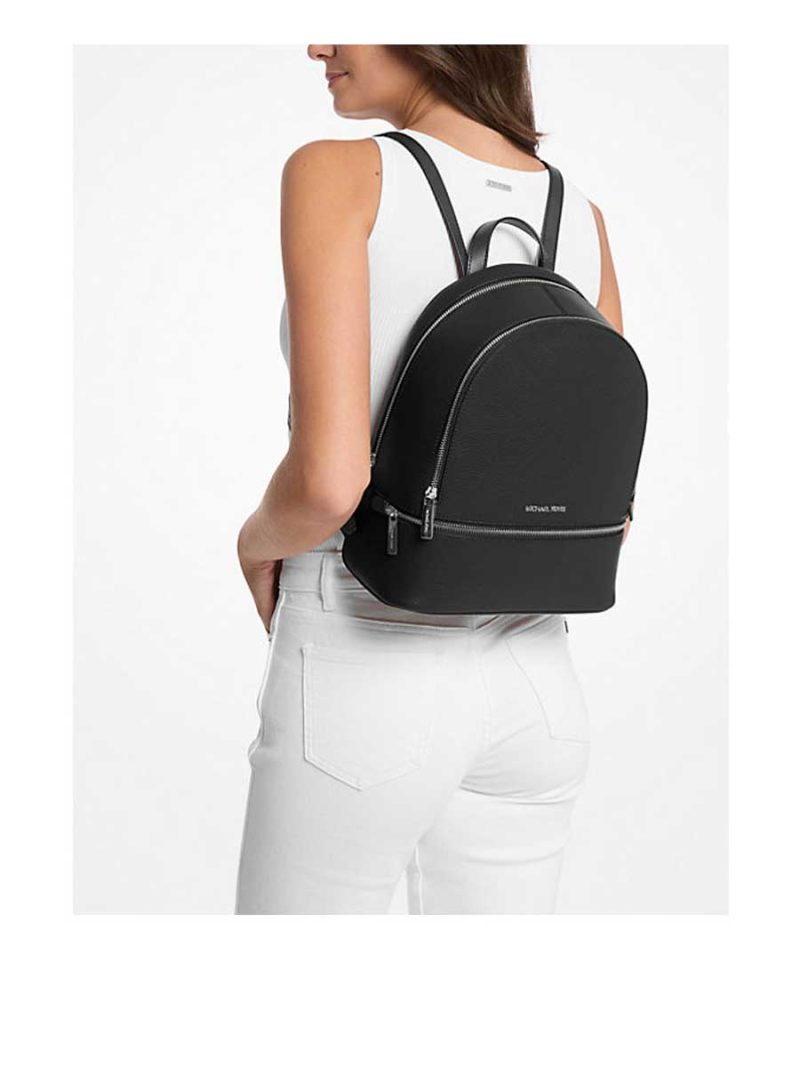 MICHAEL Michael Kors Rhea Medium Pebbled Leather Backpack - Image 3