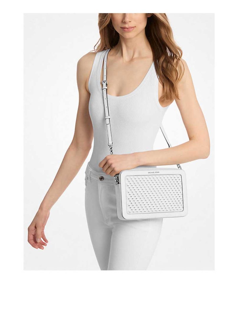 MICHAEL Michael Kors Jet Set Large Woven Crossbody Bag - Image 3