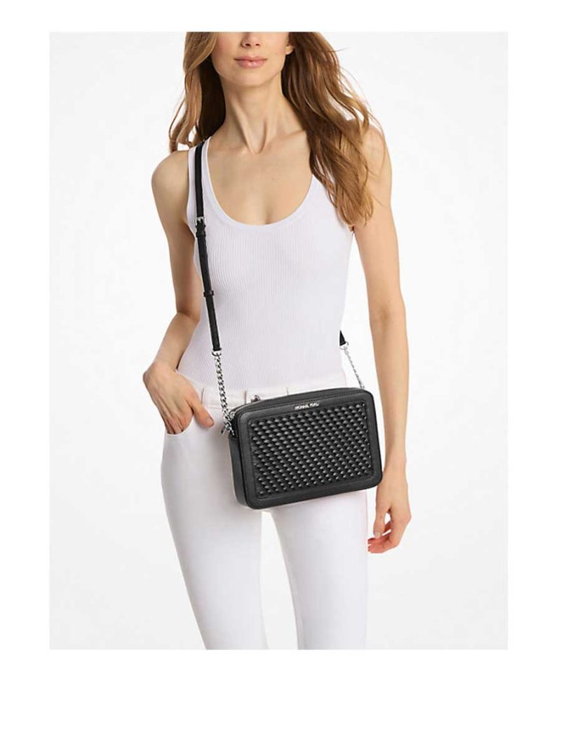 MICHAEL Michael Kors Jet Set Large Woven Crossbody Bag - Image 3