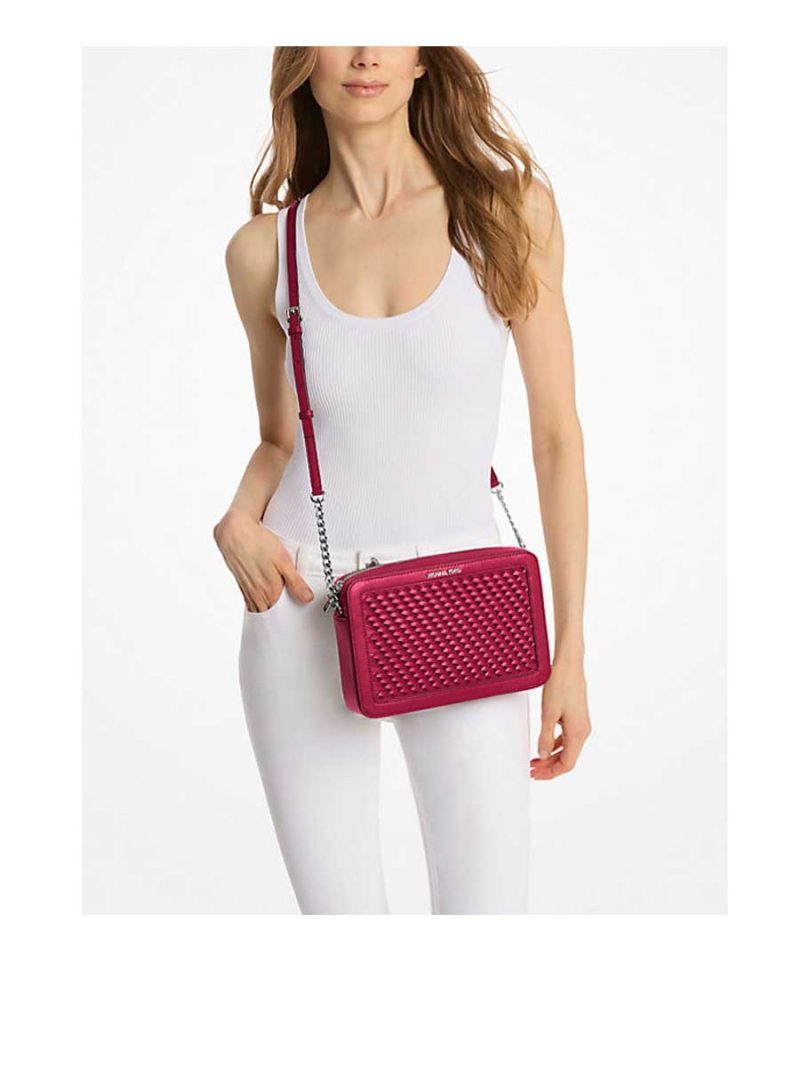 MICHAEL Michael Kors Jet Set Large Woven Crossbody Bag - Image 3