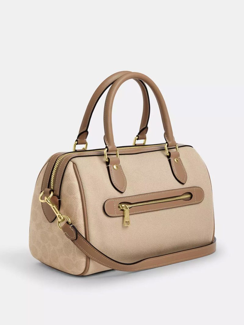 COACH Rowan Satchel Bag In Colorblock - Image 3