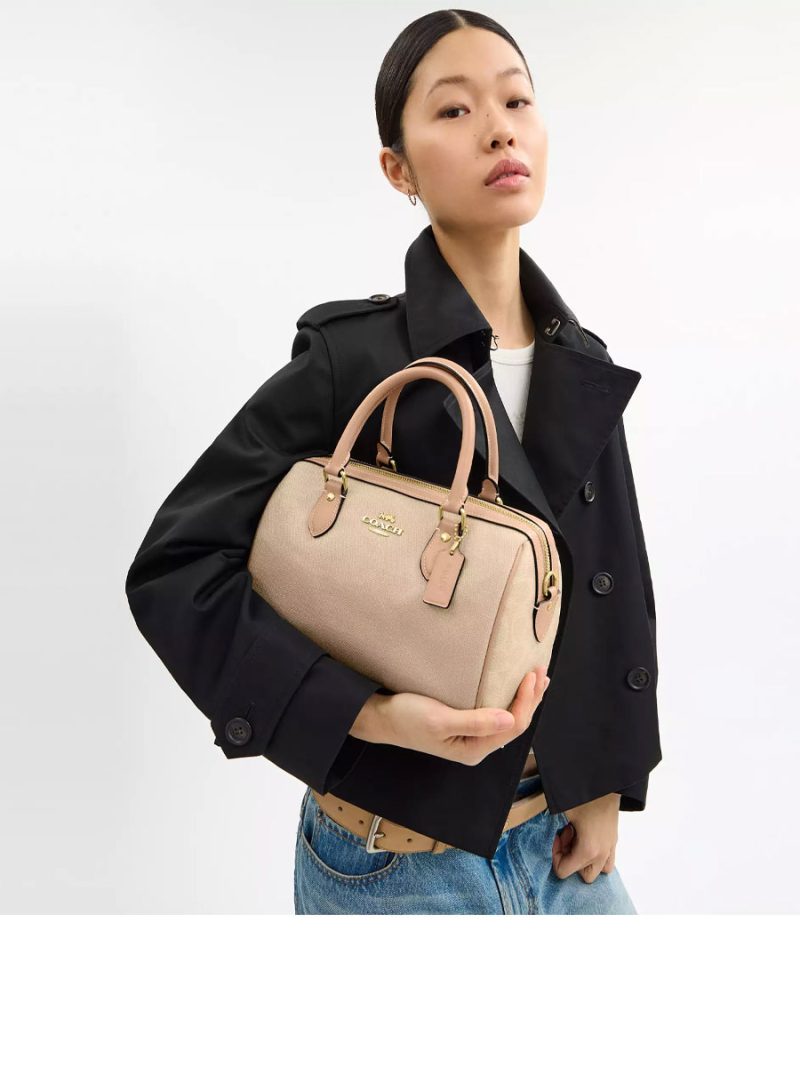 COACH Rowan Satchel Bag In Colorblock - Image 4
