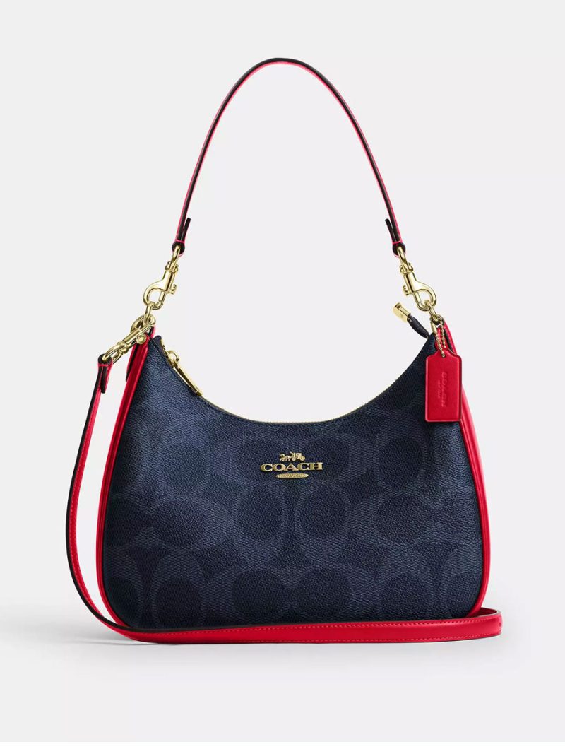 COACH Teri Hobo Bag In Signature Canvas