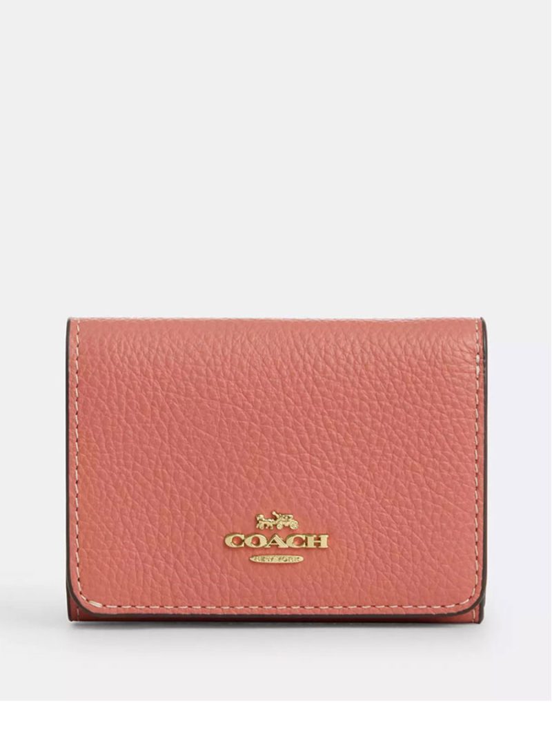 COACH Card Holder Wallet In Signature Canvas With Floral Print