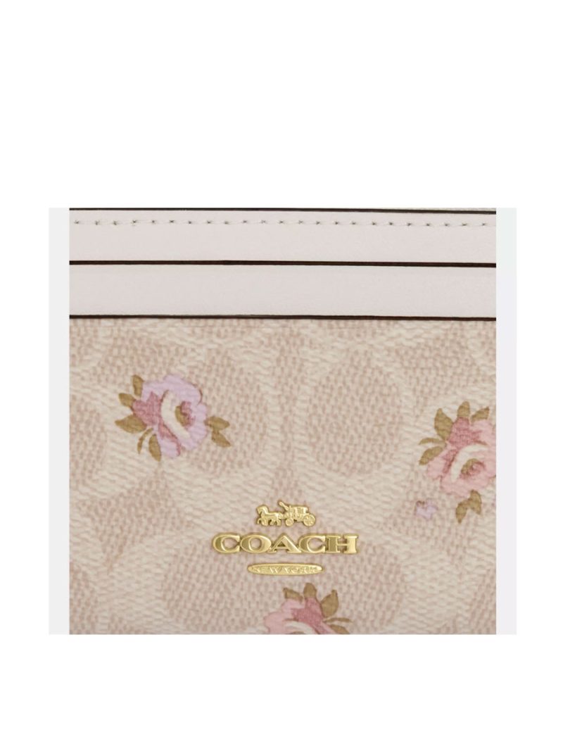 COACH Mini Skinny Id Case In Signature Canvas With Floral Print - Image 3