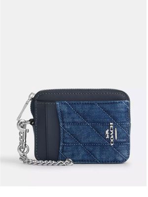 COACH Zip Card Case With Quilting