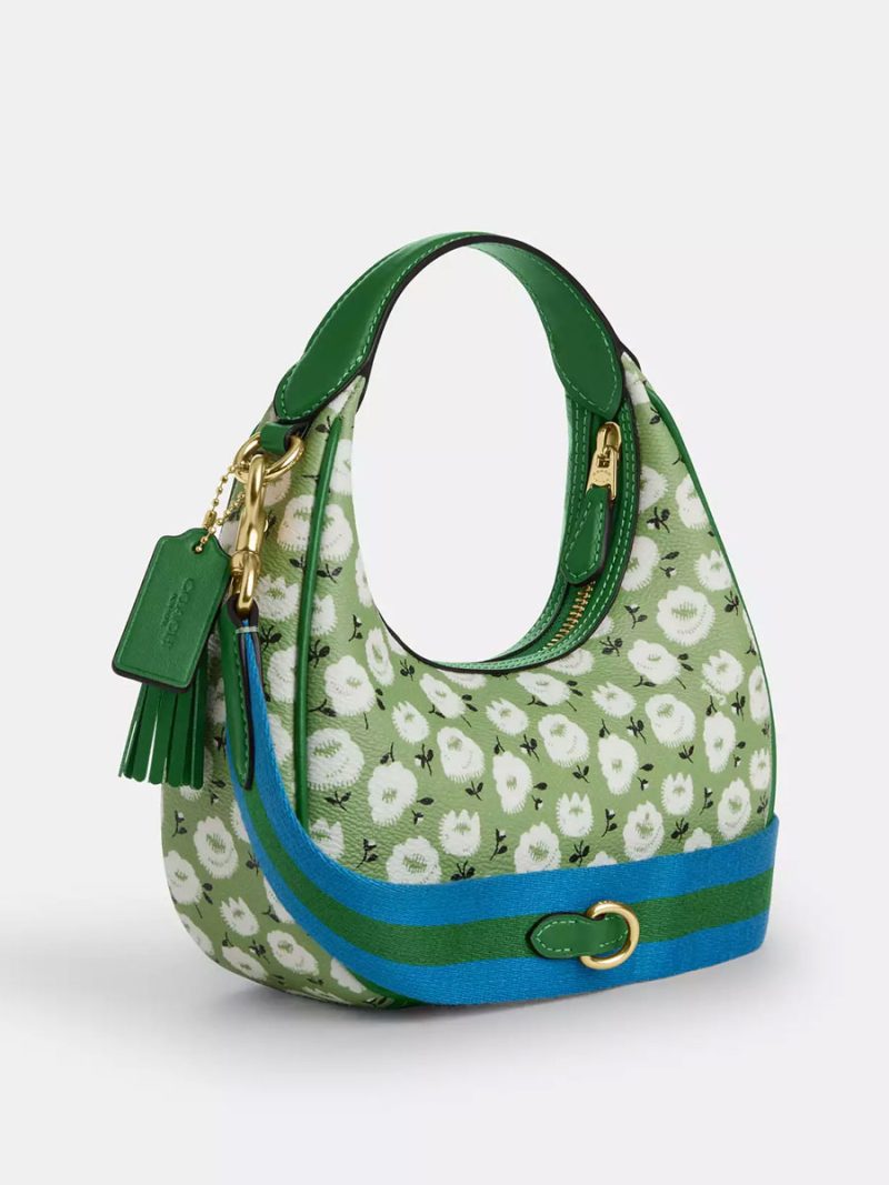 COACH Carmen Mini Crossbody Bag With Floral Print - Image 3