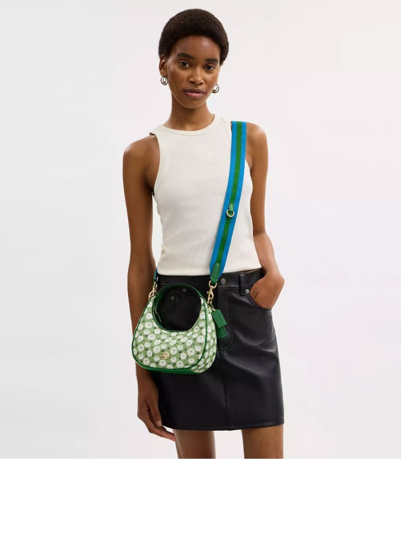 COACH Carmen Mini Crossbody Bag With Floral Print - Image 5