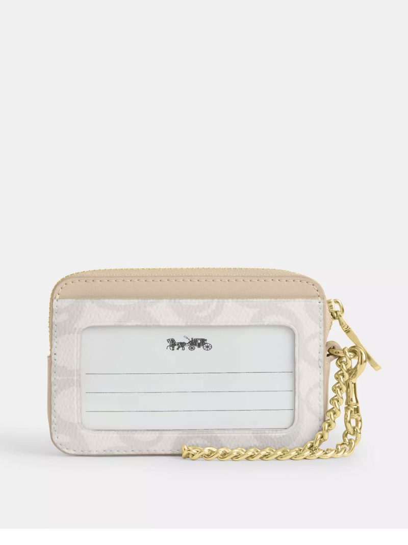 COACH Zip Card Case In Sketch Signature Canvas - Image 2