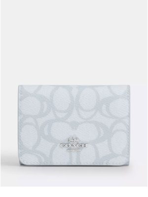 COACH Card Holder Wallet In Sketch Signature Canvas