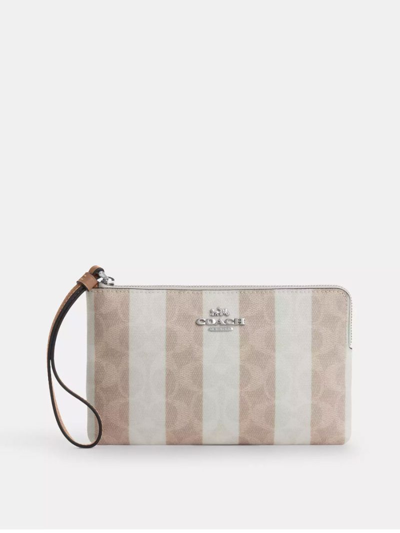 COACH Large Corner Zip Wristlet In Signature Canvas