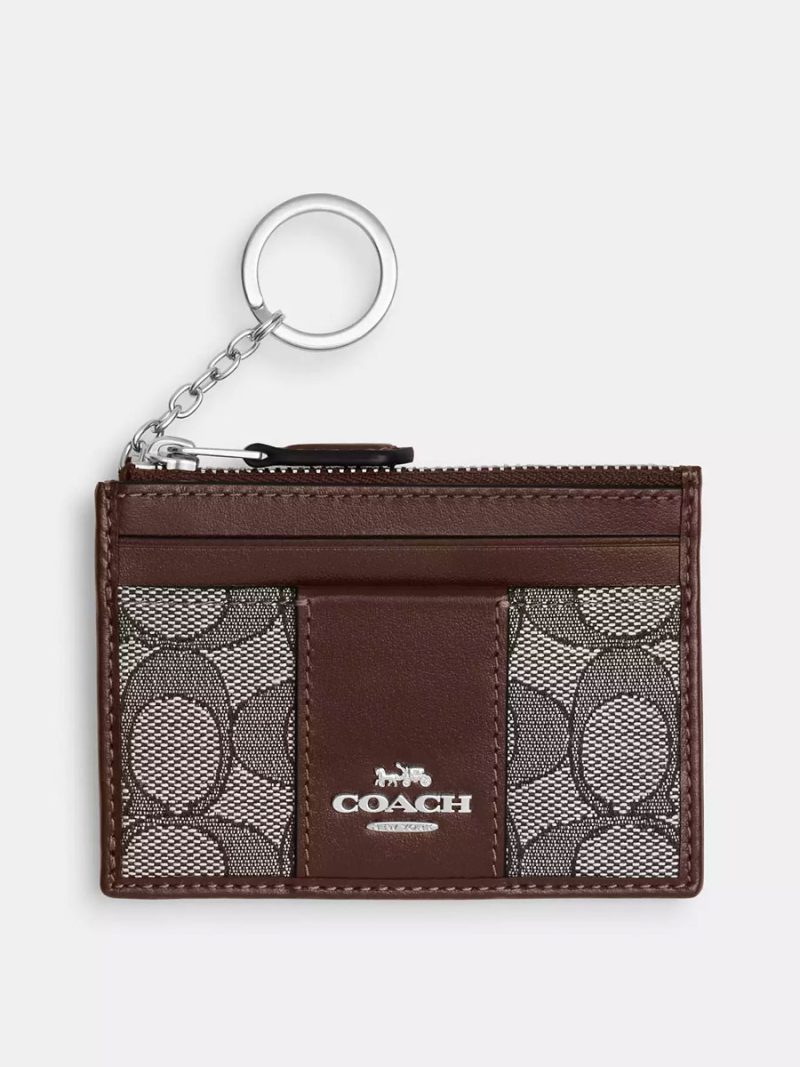 COACH Mini Id Skinny In Signature Jacquard