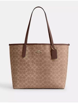COACH City Tote Bag In Signature Canvas