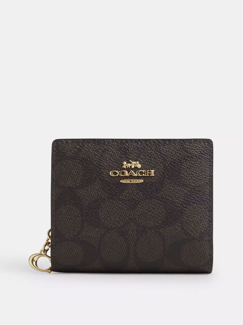 COACH Snap Wallet In Signature Canvas