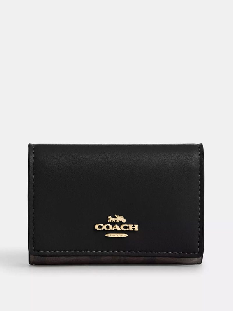 COACH Micro Wallet In Signature Canvas