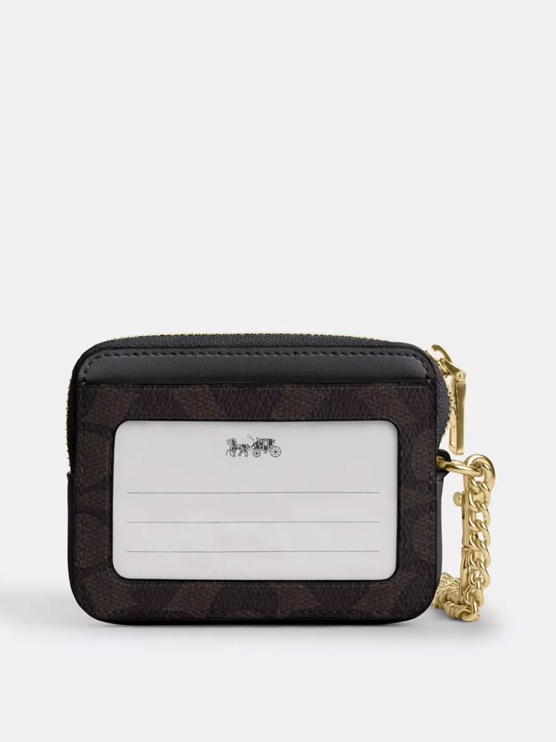 COACH Zip Card Case In Signature Canvas - Image 2