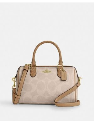 COACH Rowan Satchel Bag In Blocked Signature Canvas