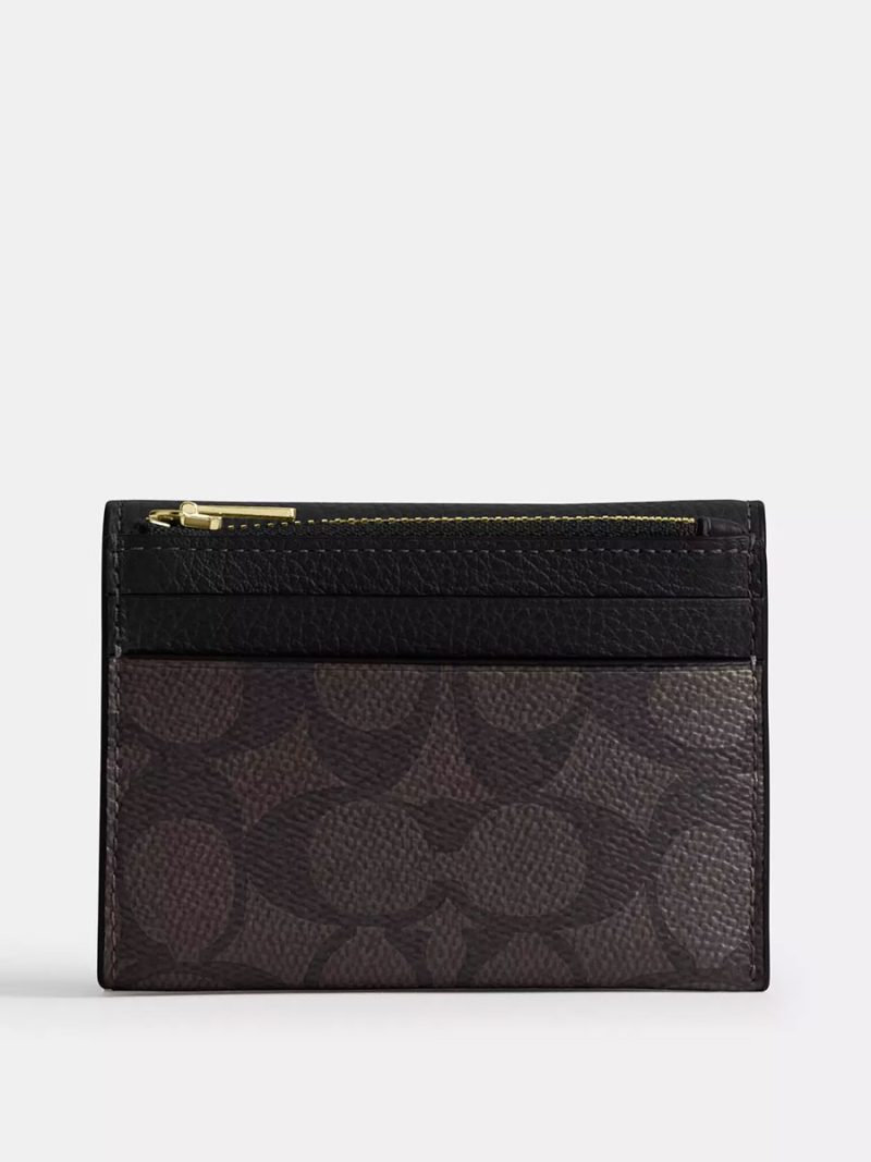 COACH Card Holder Wallet In Signature Canvas - Image 4
