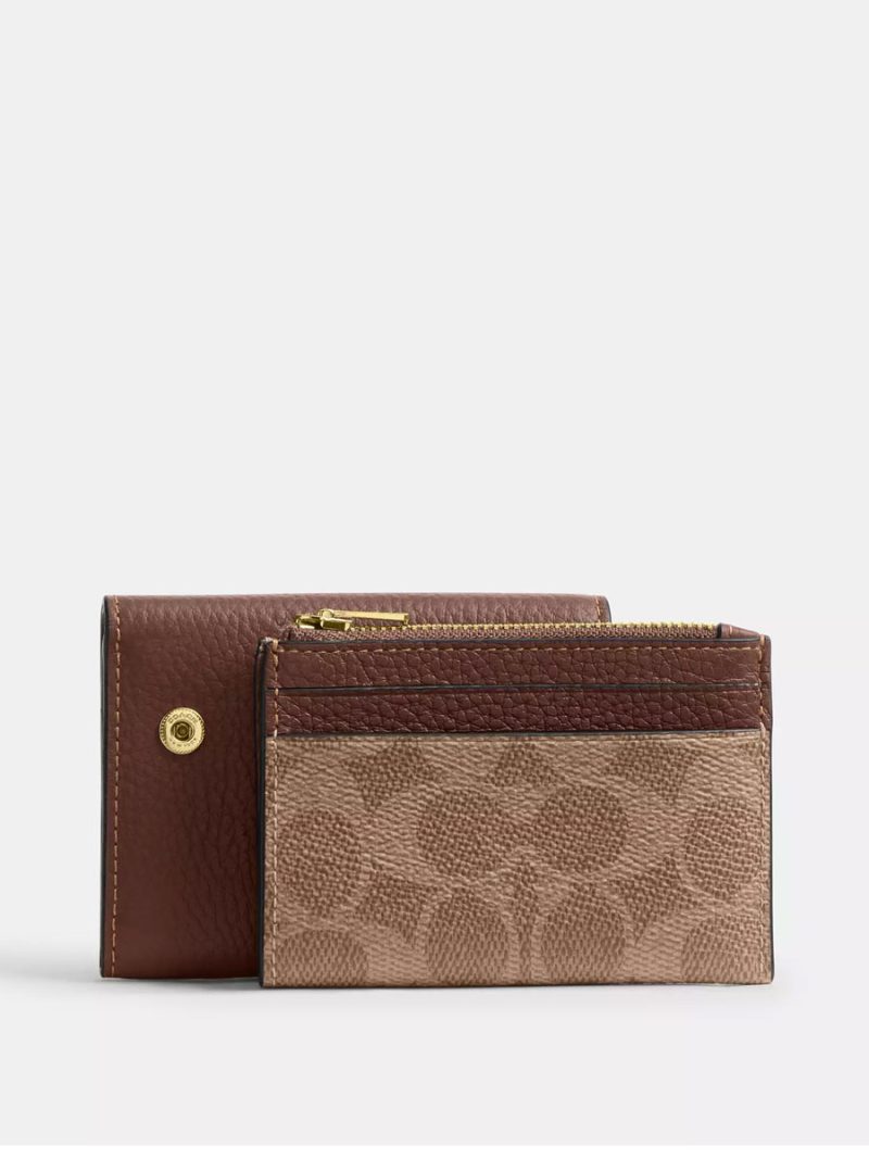 COACH Card Holder Wallet In Signature Canvas - Image 4