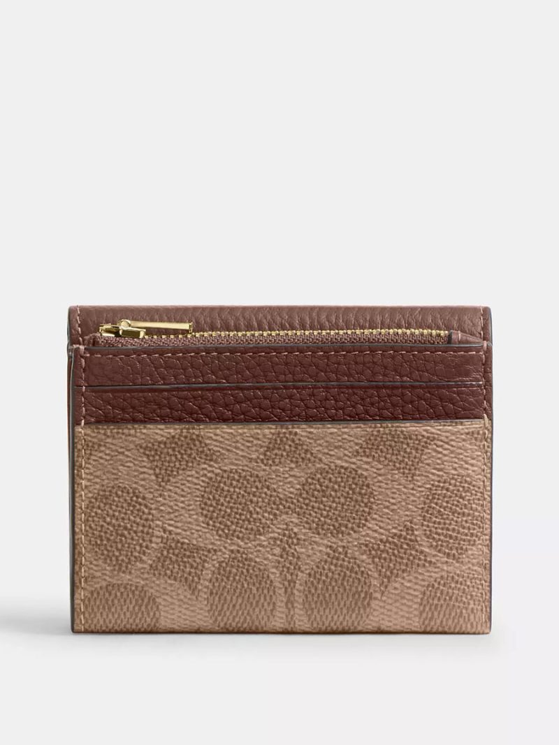 COACH Card Holder Wallet In Signature Canvas - Image 3