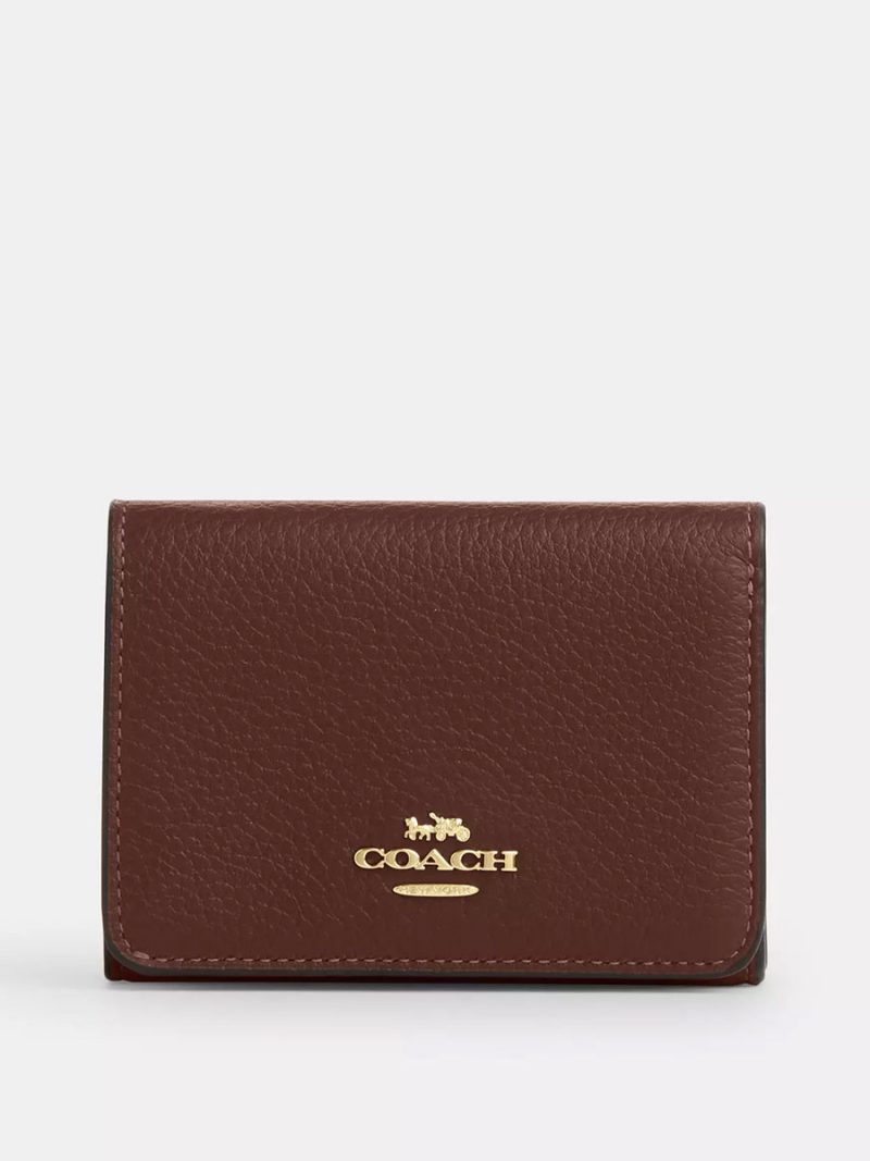 COACH Card Holder Wallet In Signature Canvas