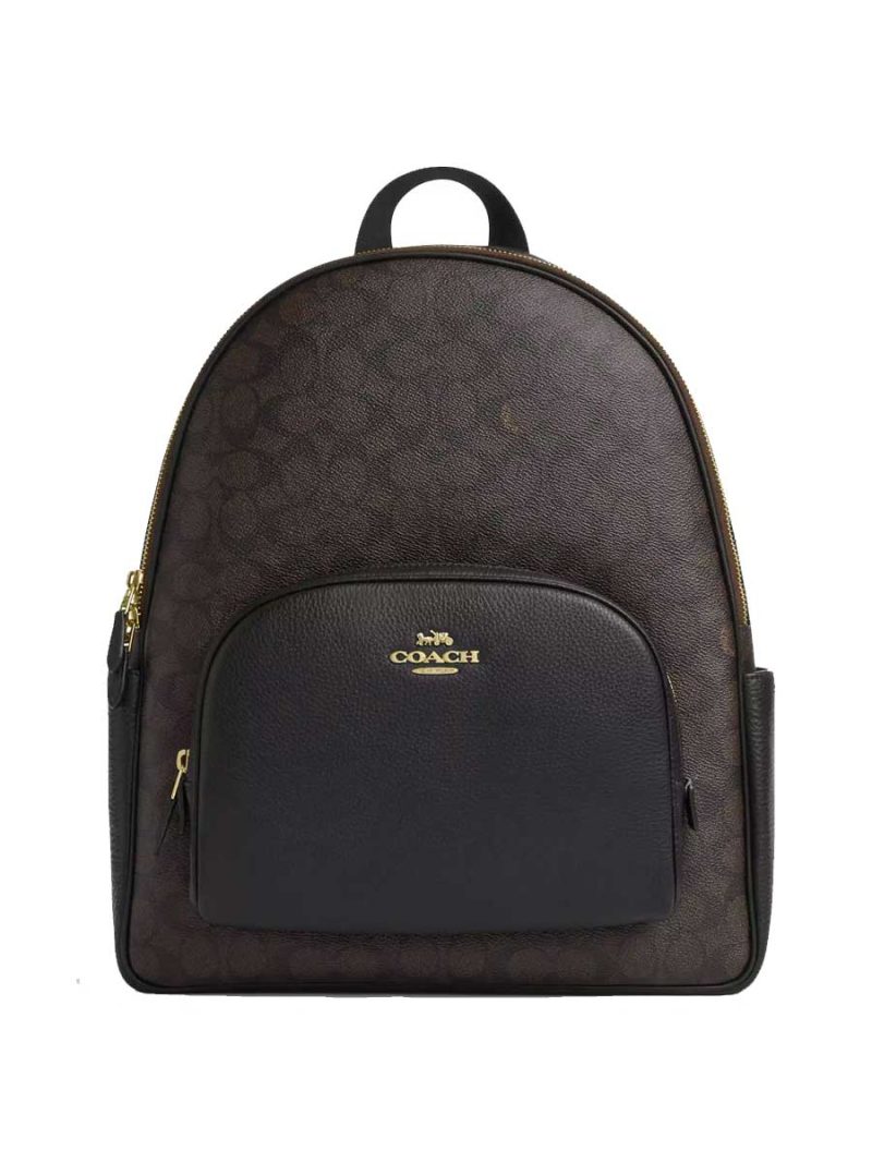 COACH Large Court Backpack In Signature Canvas