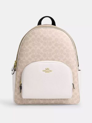 COACH Large Court Backpack In Signature Canvas