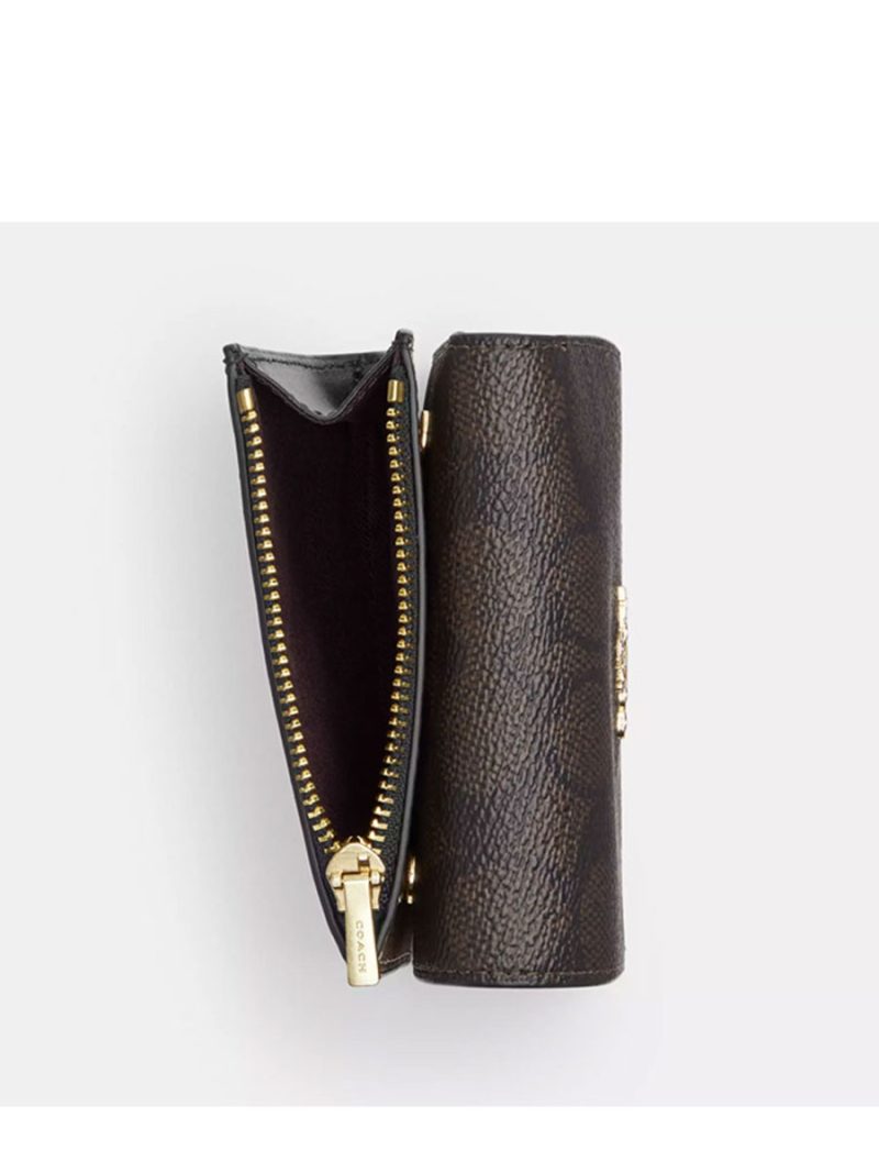 COACH Card Holder Wallet In Blocked Signature Canvas - Image 2
