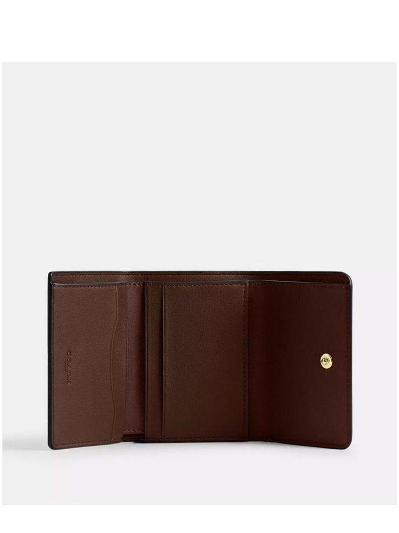 COACH Card Holder Wallet In Blocked Signature Canvas - Image 3