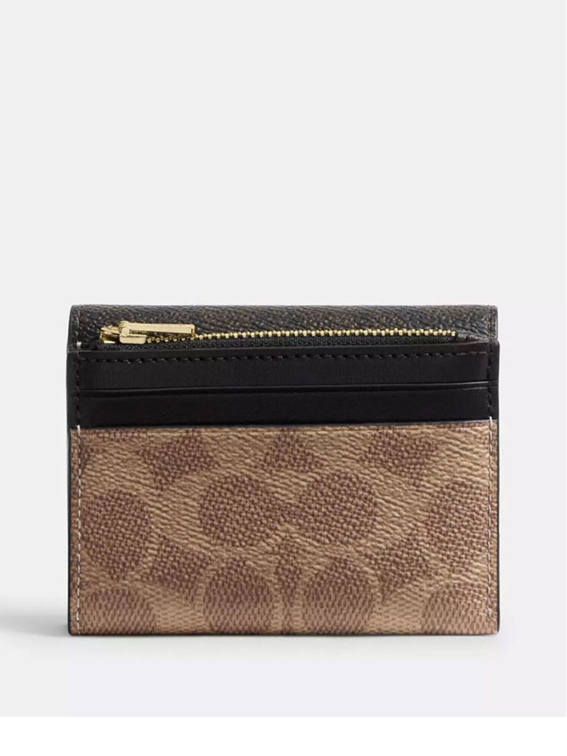 COACH Card Holder Wallet In Blocked Signature Canvas - Image 4