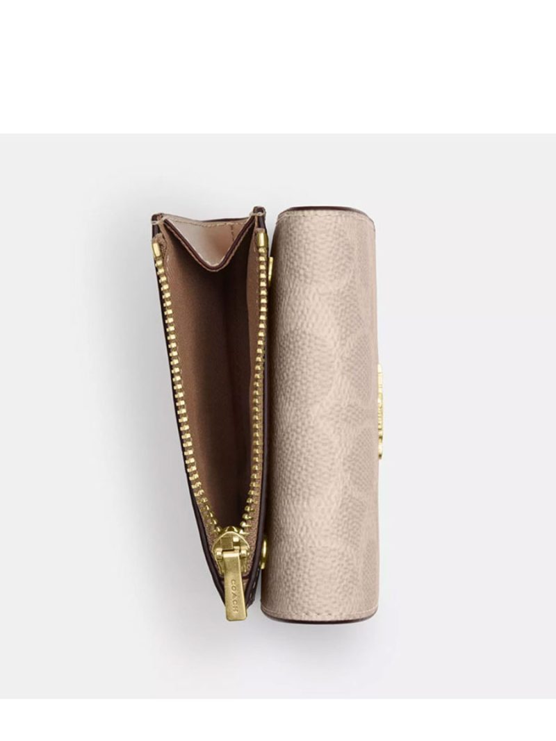 COACH Card Holder Wallet In Blocked Signature Canvas - Image 2