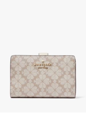 KATE SPADE Signature Spade Flower Medium Compact Bifold Wallet